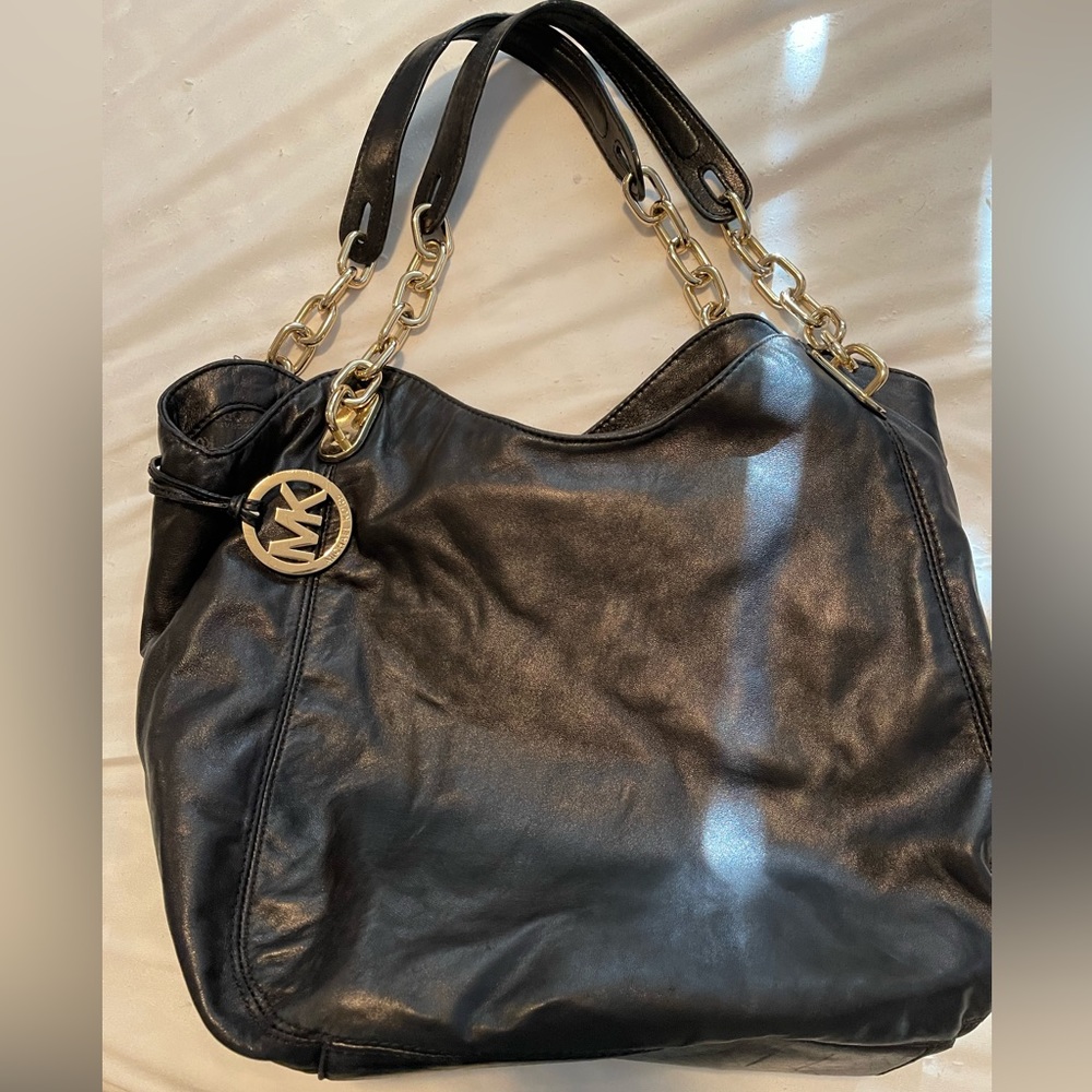 Michael Kors black soft lamb skin purse